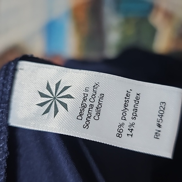 Athleta Blue Straight Athleisure Pants Size 8 - Picture 4 of 5